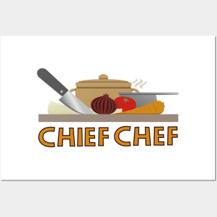 CHIEF CHEF Illustration+Typography Posters and Art